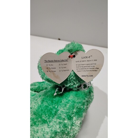 Ty Beanie Baby - LUCK-e the Irish Bear (Internet Exclusive) MINT with MINT TAGS - Picture 4 of 4